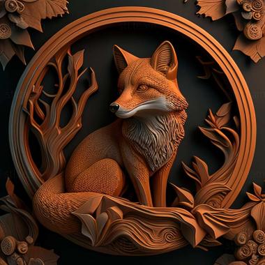 3D model fox 3d model (STL)